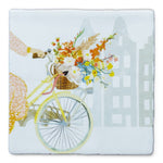 StoryTiles - Blomster i cykelkurv - 10 x 10 cm