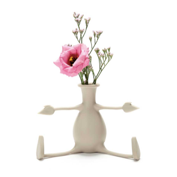 Vase med arme og ben - Grå