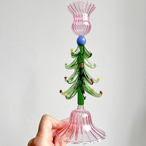 Julede glasstager i filigrant design og skønne pastelfarver - Unik juledekoration online hos RAUMTRAUM.dk