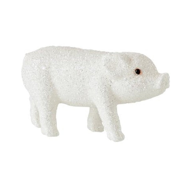 Glimmer gris - glimmer deko - RAUMTRAUM.dk - Lille sød gris til at give væk i gave for at sige, at man tænker på personen. Også perfekt til en sættekasse og til jul.