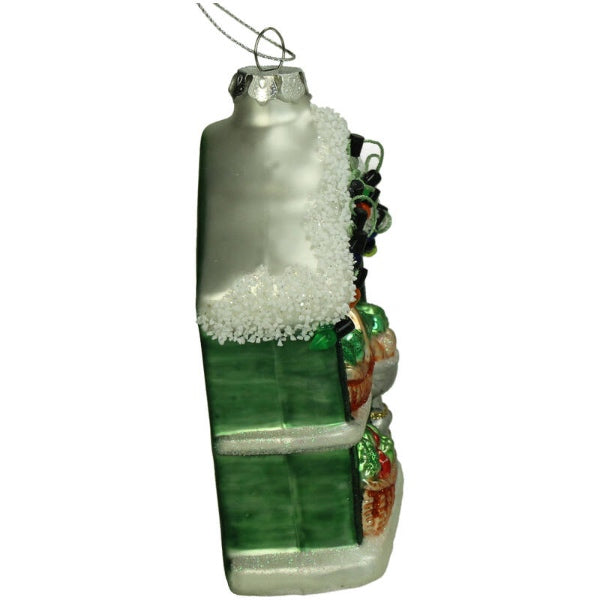 Hyggelig jul med frugt og grønt i glas - julekugle design.