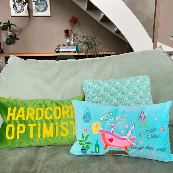 Velourpude u 30 x 50 cm - giver energi og optimisme.