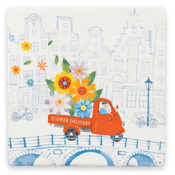 StoryTiles - Blomsterlevering - 13 x 13 cm