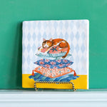 StoryTiles - Træt kat - 10 x 10 cm