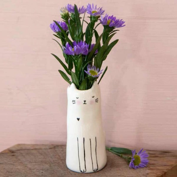 Sød lille vase i katte design - Til alle dem der elsker katte - Køb den online hos RAUMTRAUM.dk