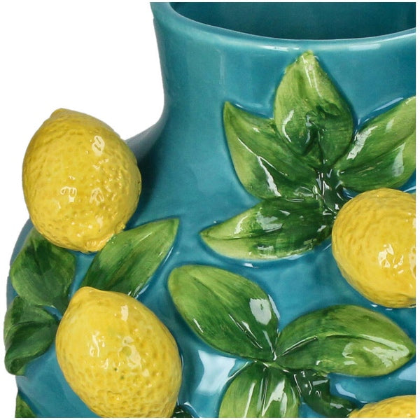 Hver citron er håndmalet med glød og liv - ikke to vaser er ens.