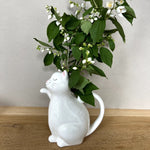 Keramisk vandkande formet som vase med hank som kat - sjov og dekorativ gaveidé