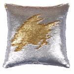 Mermaid pillow i mat sølv og guld