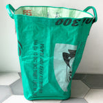 Upcyclet vasketøjs-& opbevaringspose - mørkegrøn