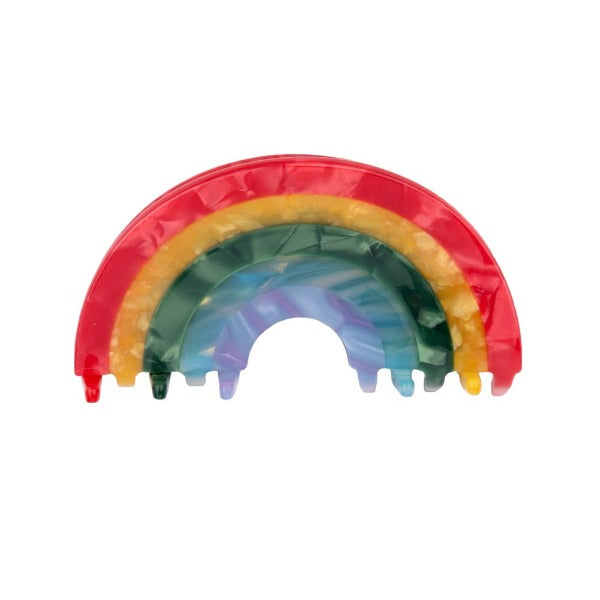 Pride regnbue hårklemme - Kan købes hos RAUMTRAUM.dk - Vi har et stort udvalg af kreative hårklemmer til hurtige opsætninger.