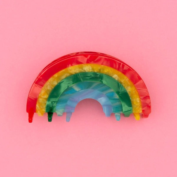 Regnbue hårklemme i farvestrålende skønne toner - Kan købes hos RAUMTRAUM.dk - rainbow love