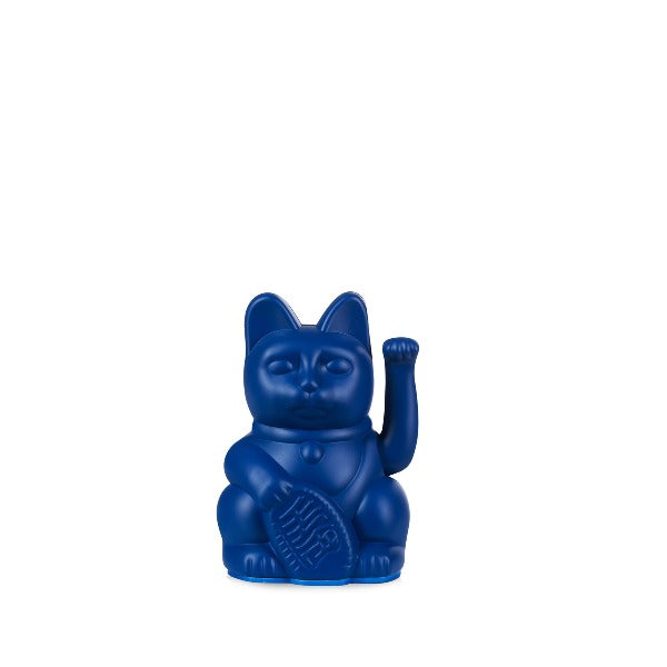 Mini vinkekat - Lucky cat - mørkeblå