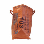 Opbevaringspose lavet af genbrugte rissække - orange